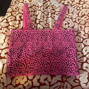 pink crop top